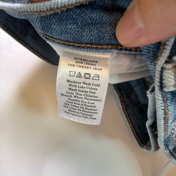 EverlaneThe Cheeky Jean Blue Straight Leg Slim Light Wash Size 27 - Picture 9 of 10
